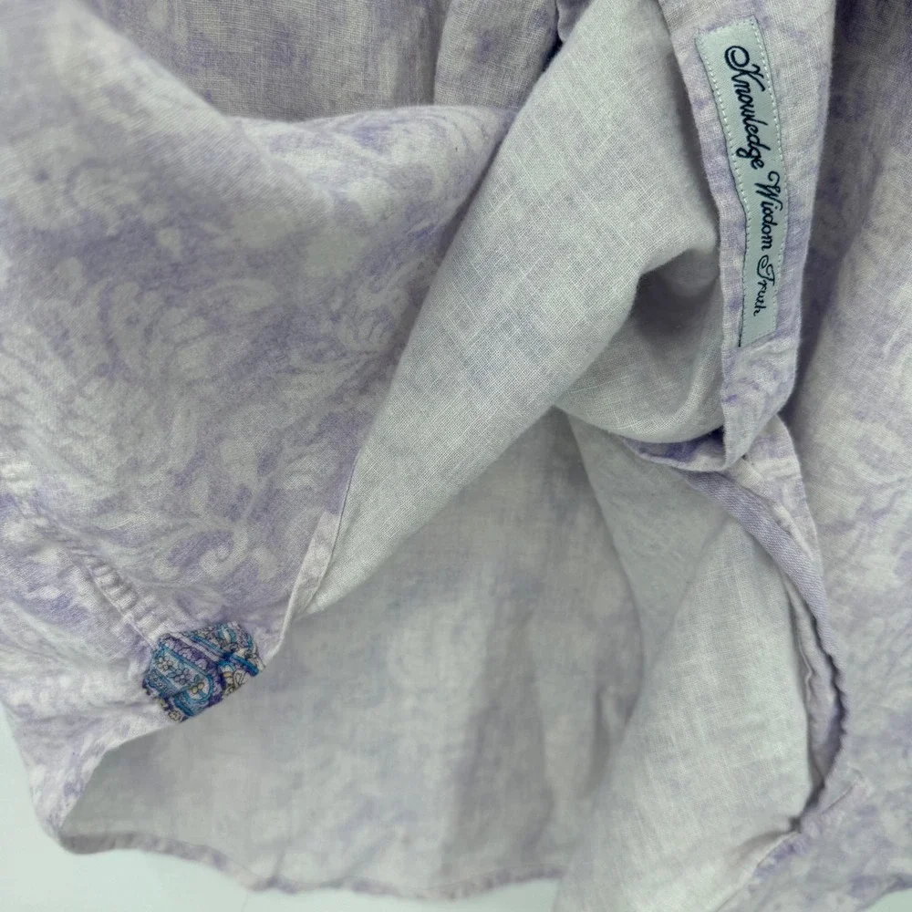Robert Graham Shirt Mens XL Purple Tie Dye Paisley Resort Luxury Designer Preppy